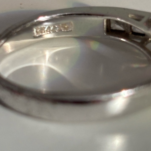 Sterling silver Cubic Zirconia princess cut ring - Picture 4 of 13